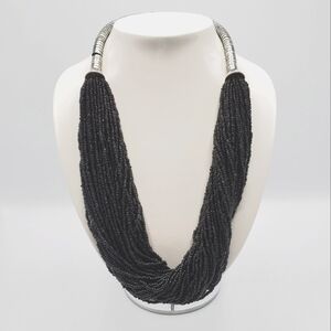 Chunky Multi Strand Beaded Statement Necklace‎
